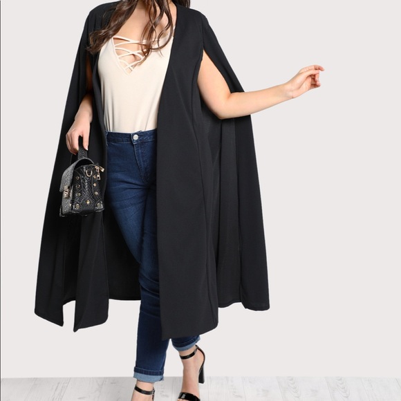 🖤🆕Ciara Sophisticated Black Cape Coat🖤 NWT - Picture 5 of 8